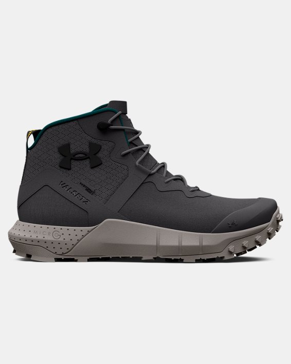 Men's UA Micro G® Valsetz Trek Mid Leather Waterproof Tactical Boots, Gray, pdpMainDesktop image number 0